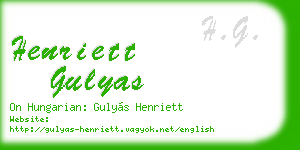henriett gulyas business card
